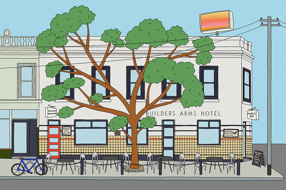 Laura Holley -  the Builders Arms pub in Fitzroy