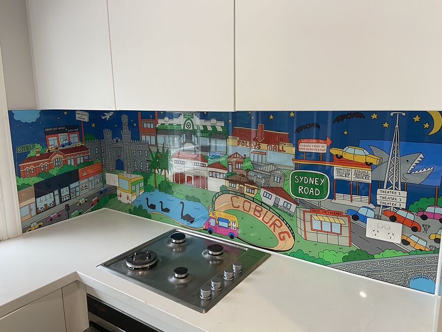 Laura Holley - digital print on glass (kitchen splashback)