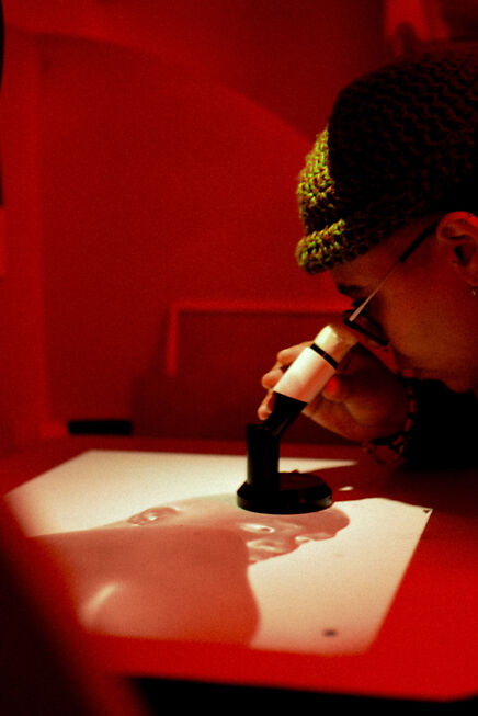 Lilah at The Art House residency UK - photo courtesy of Emily Ryalls