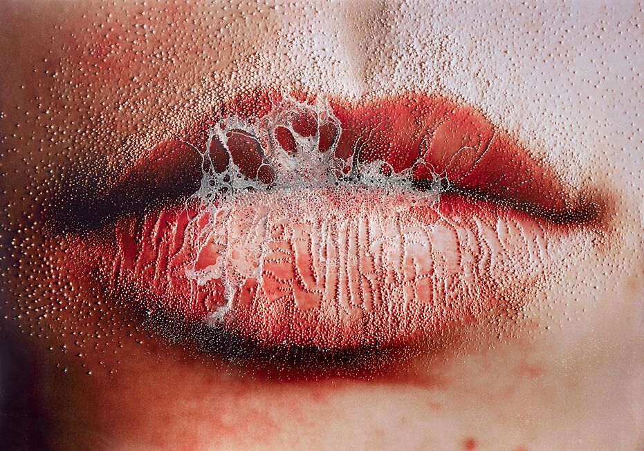 Peta Clancy 'Punctures', detail Hand pierced Chromogenic print, dimensions 55 X 80cm 2015