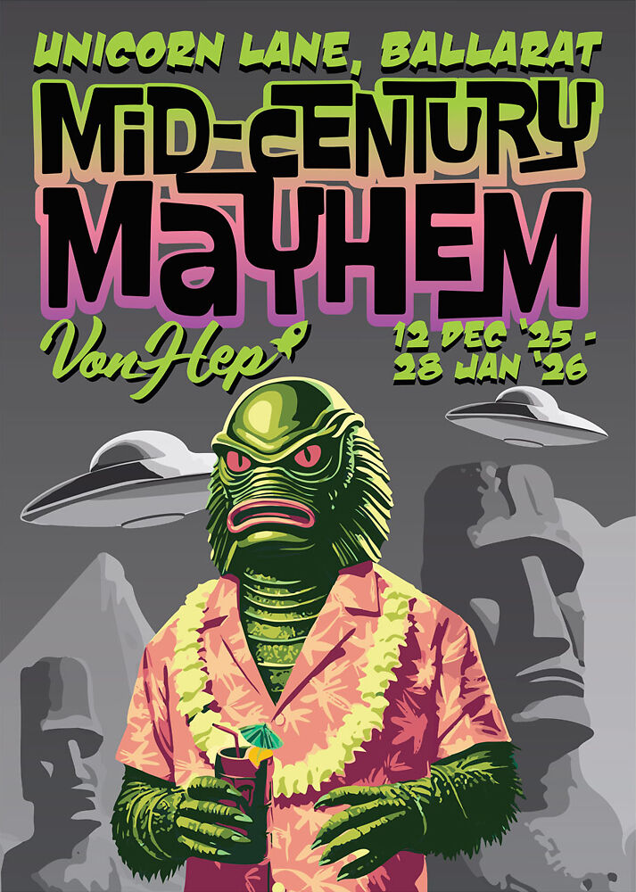Upcoming Von Hep exhibition, Mid-century Madness