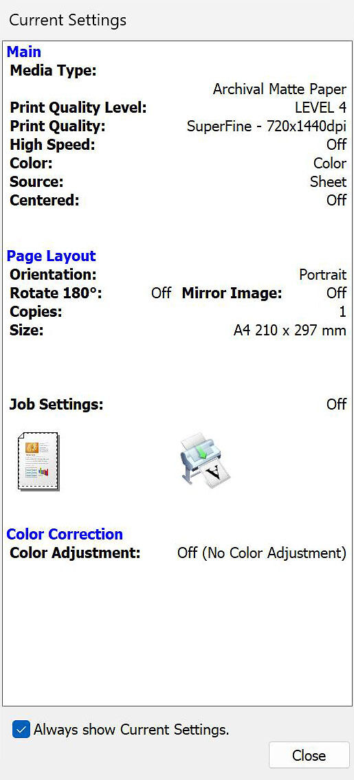 Printing Colour Targets on PC using ACPU Image Science