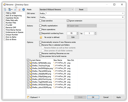 Batch renaming is easy but powerful.