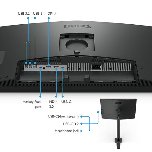 Ben Q pd2706ua monitor connectivity information