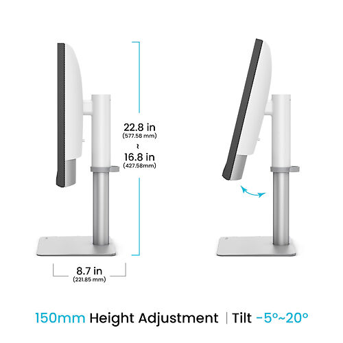 Ben Q PD2730 S 5 K Monitor Side Tilt