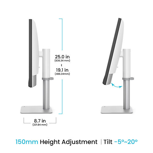 Ben Q PD3226 G 4 K monitor side height tilt