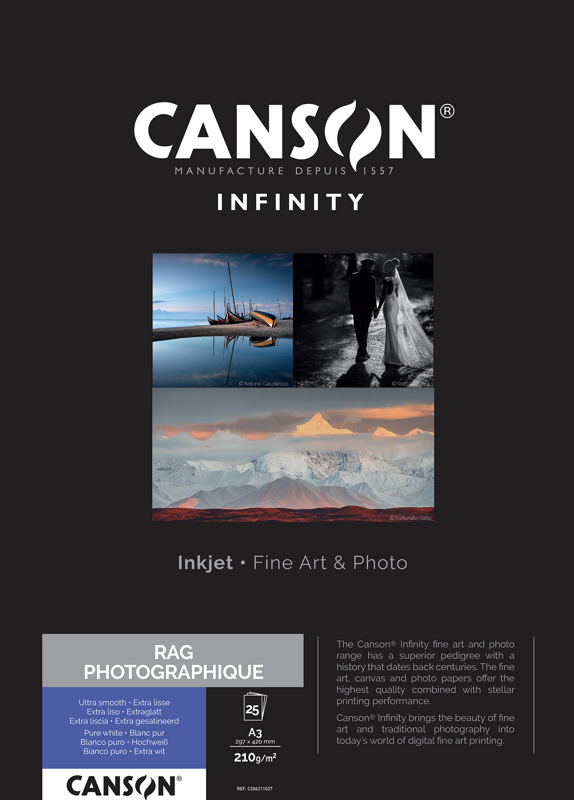 Canson Infinity Rag Photographique Duo A2 220g / 25 feuilles - Agréé