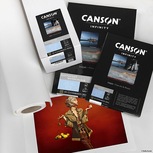 Canson Somerset Enhanced Watercolour Rag 240gsm Box Roll Spread