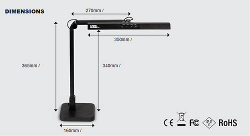 Ilford Ilfolux Colour Viewing Lamp Dimensions