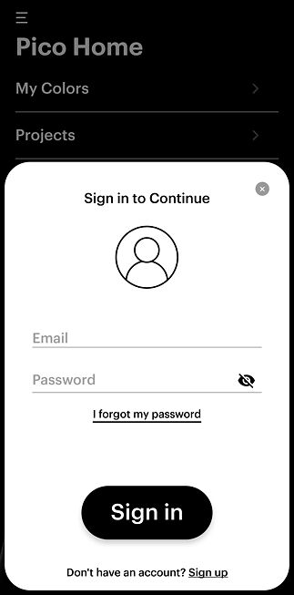 Optional account sign in