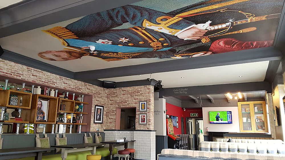 Think of all the spaces that could be improved with art...ceiling, floors...