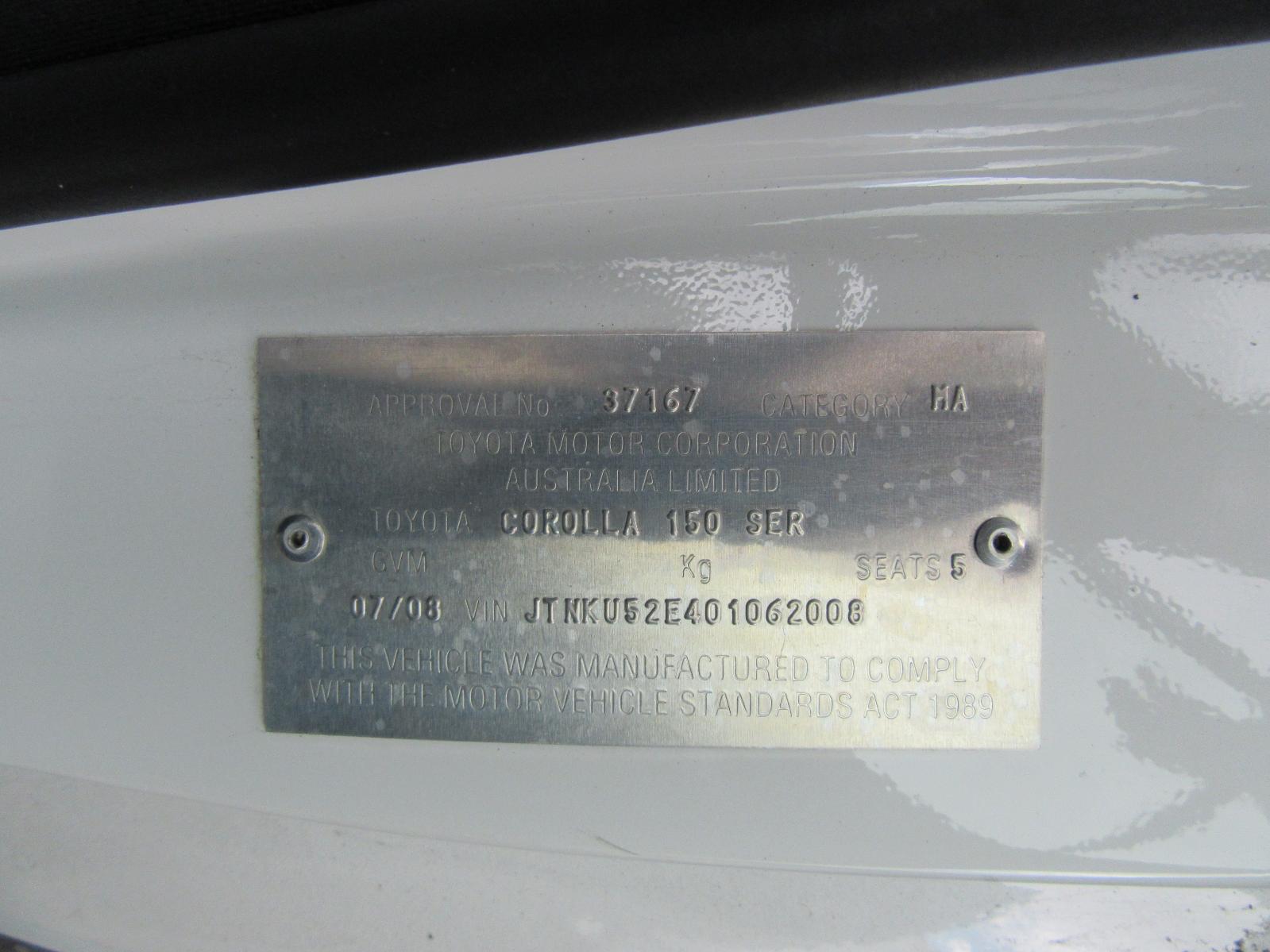 View Auto part Airbag Module/Sensor Toyota Corolla 2008