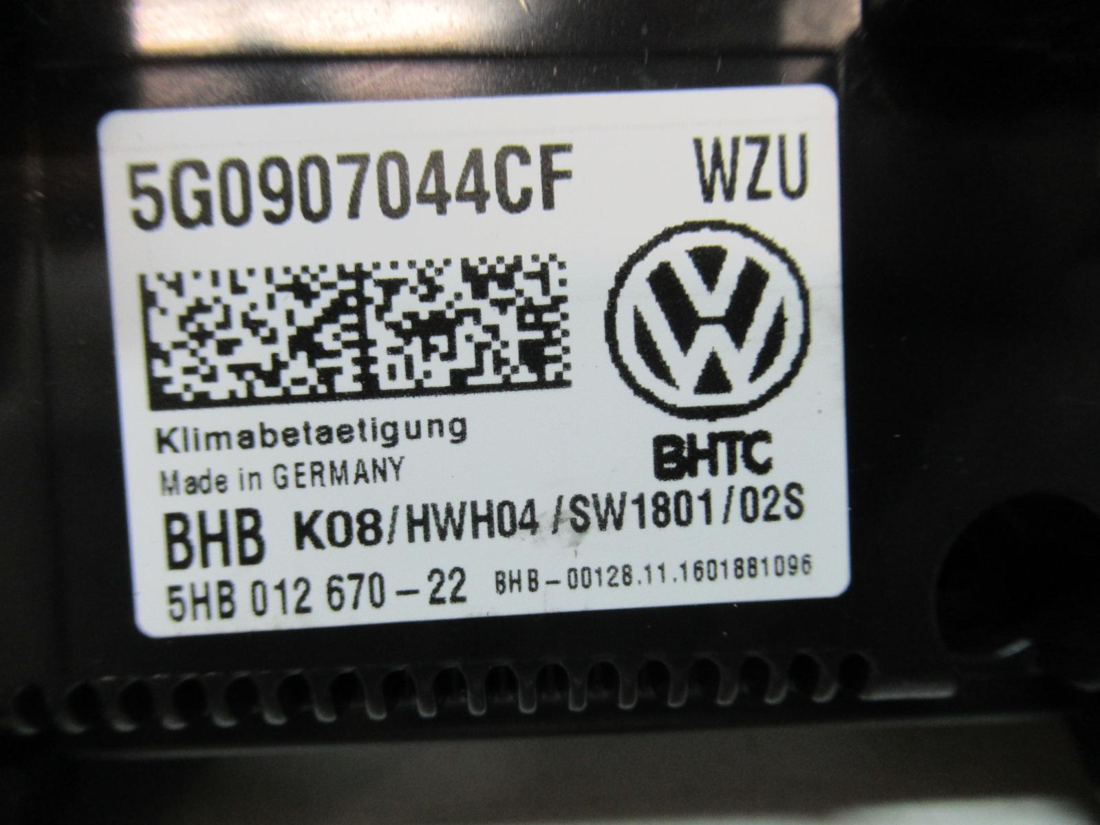 View Auto part Heater/Ac Controls Volkswagen Golf 2016