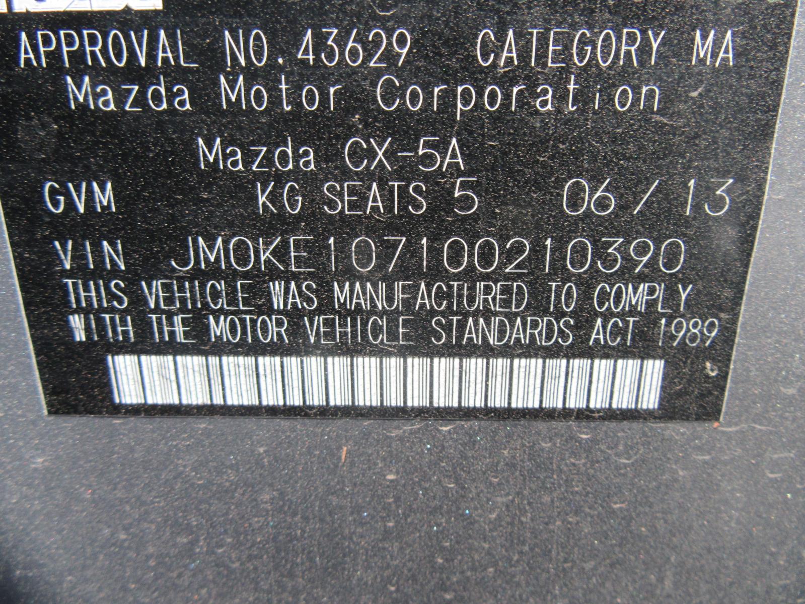 View Auto part Right Guard Mazda Cx5 2013