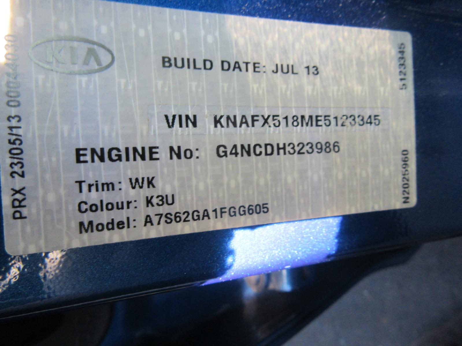 View Auto part Right Front Window Reg/Motor Kia Cerato 2013