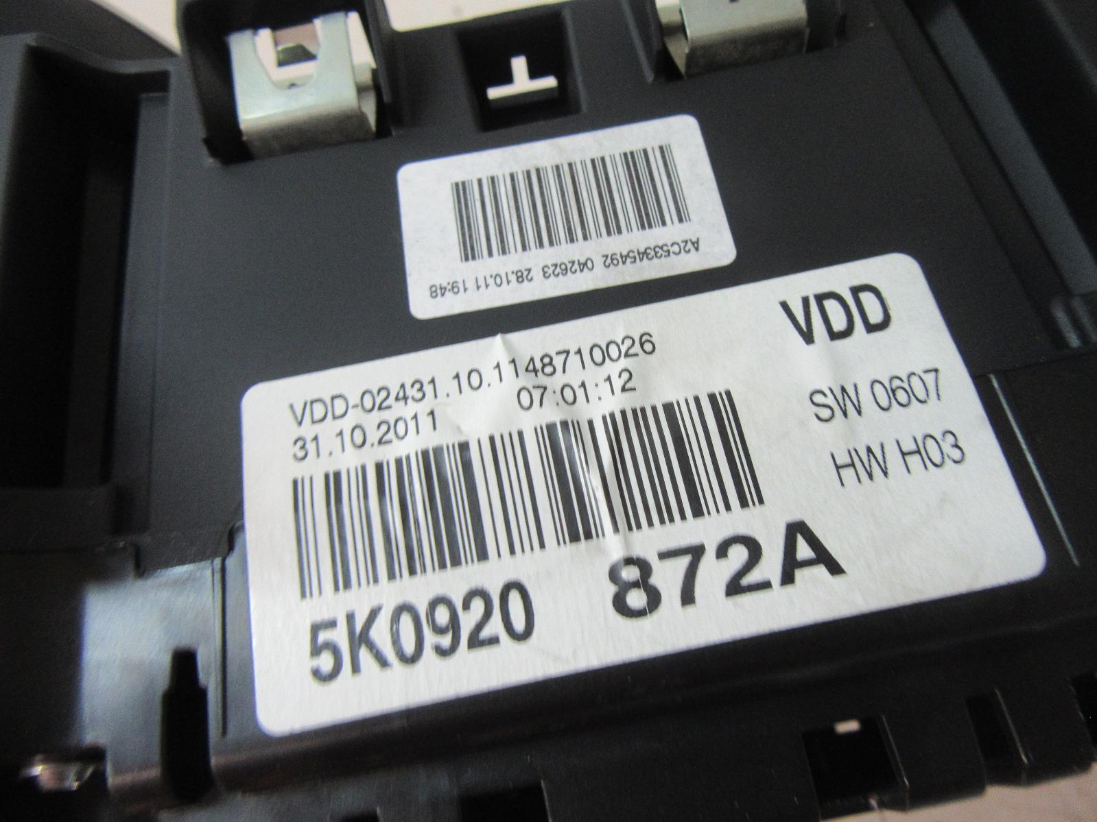 View Auto part Instrument Cluster Volkswagen Golf 2011