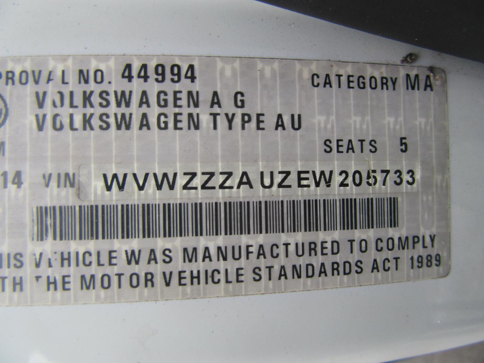 View Auto part Right Rear Door Sliding Volkswagen Golf 2013