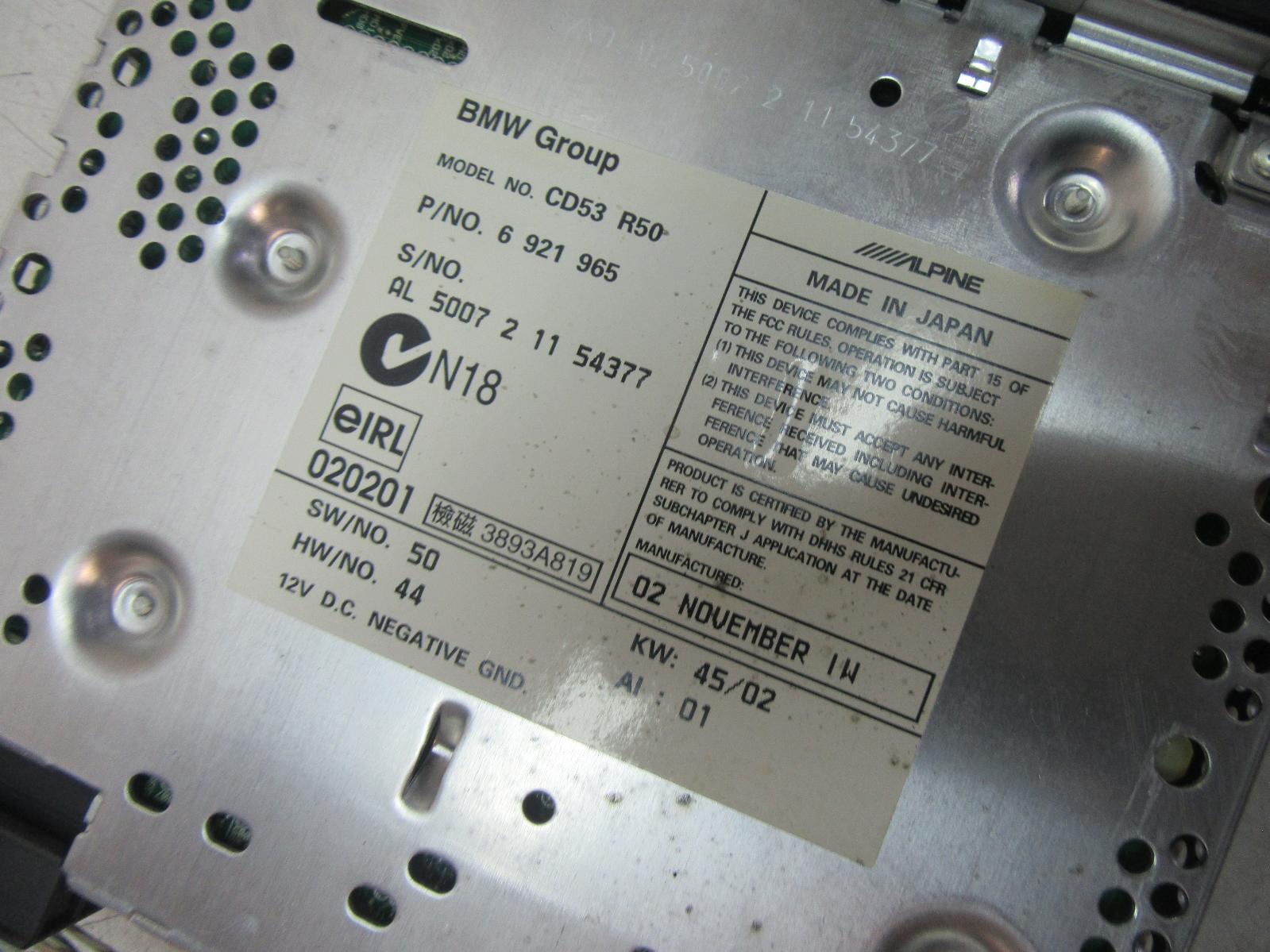 View Auto part Radio/Cd/Dvd/Sat/Tv Mini Cooper 2003