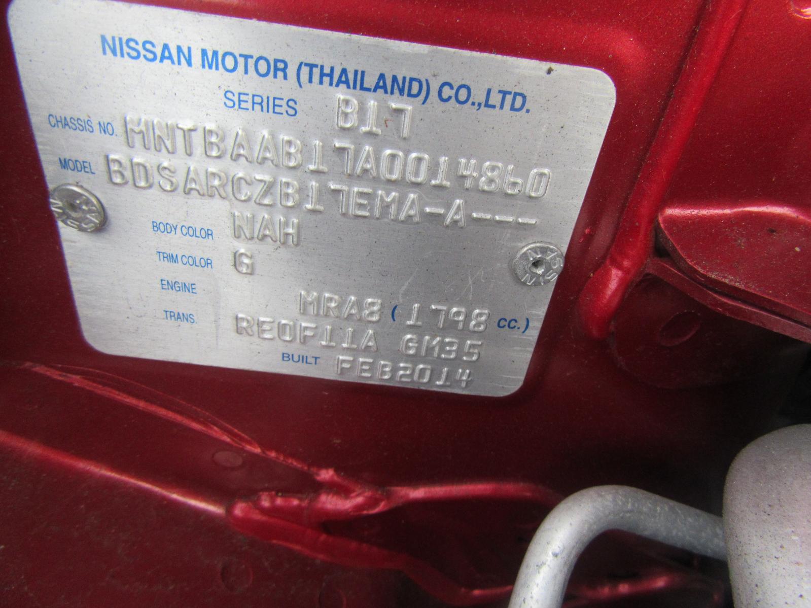 View Auto part Sunvisor Nissan Pulsar 2014