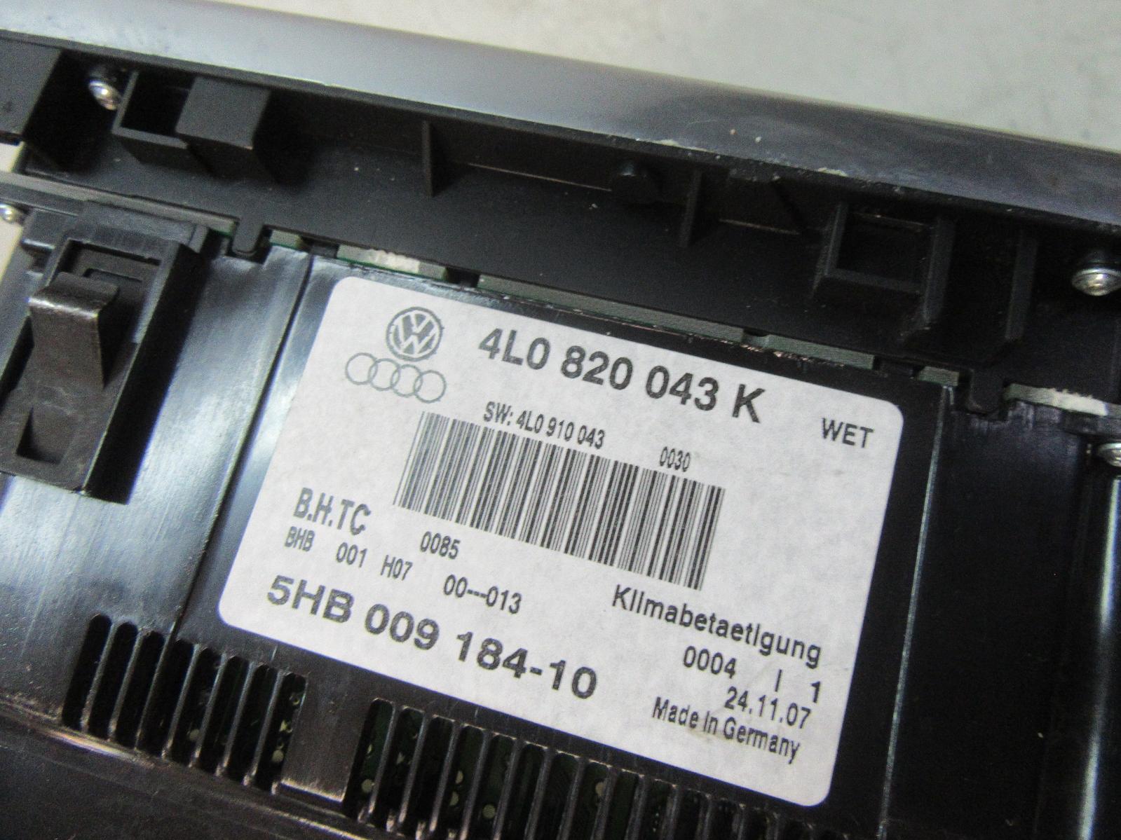 View Auto part Heater/Ac Controls Audi Q7 2008