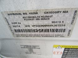 View Auto part Sunvisor Peugeot 508 2014
