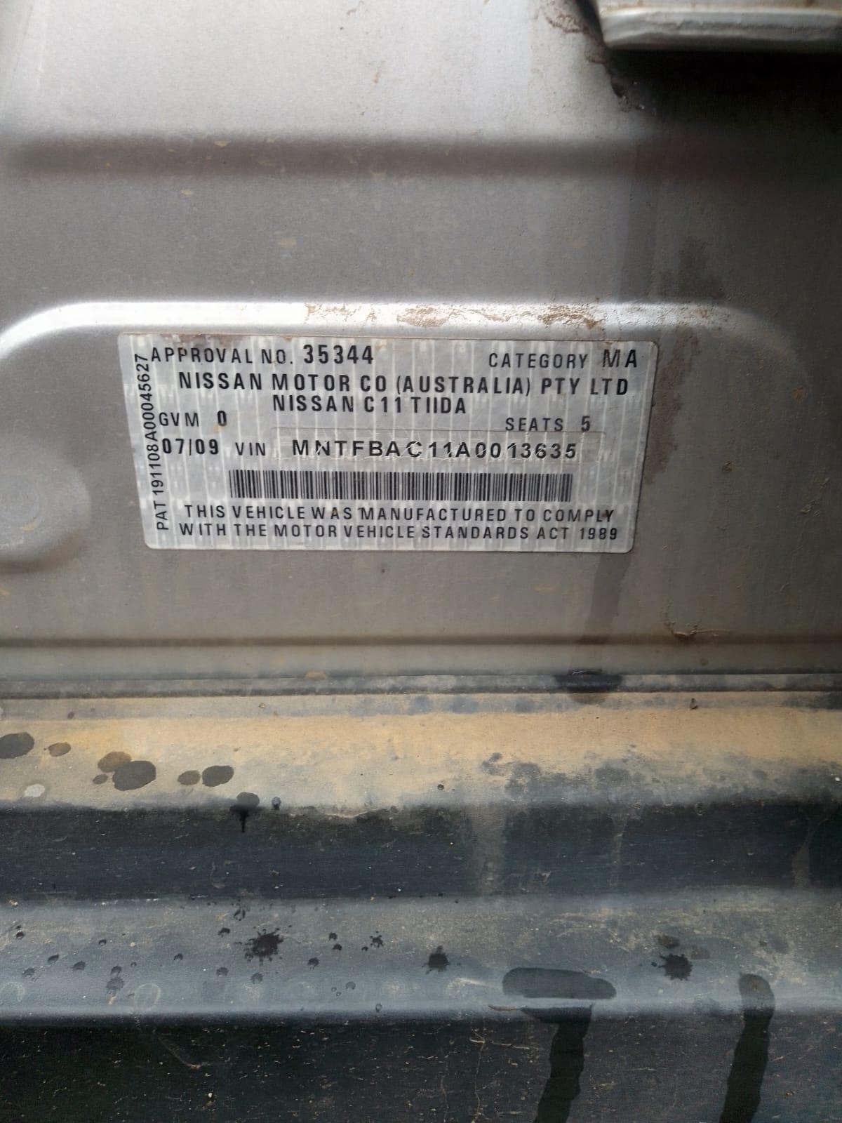 View Auto part Sunvisor Nissan Tiida 2009