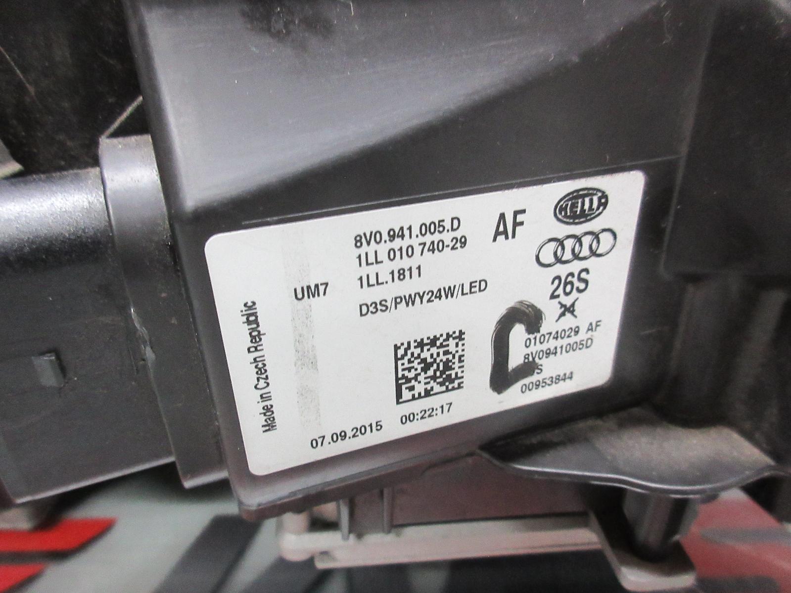 View Auto part Left Headlamp Audi A3 2016