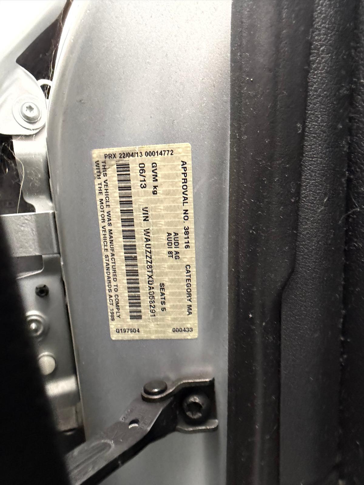 2013 Audi A5 Left Taillight View Auto part Left Taillight Audi A5 2013