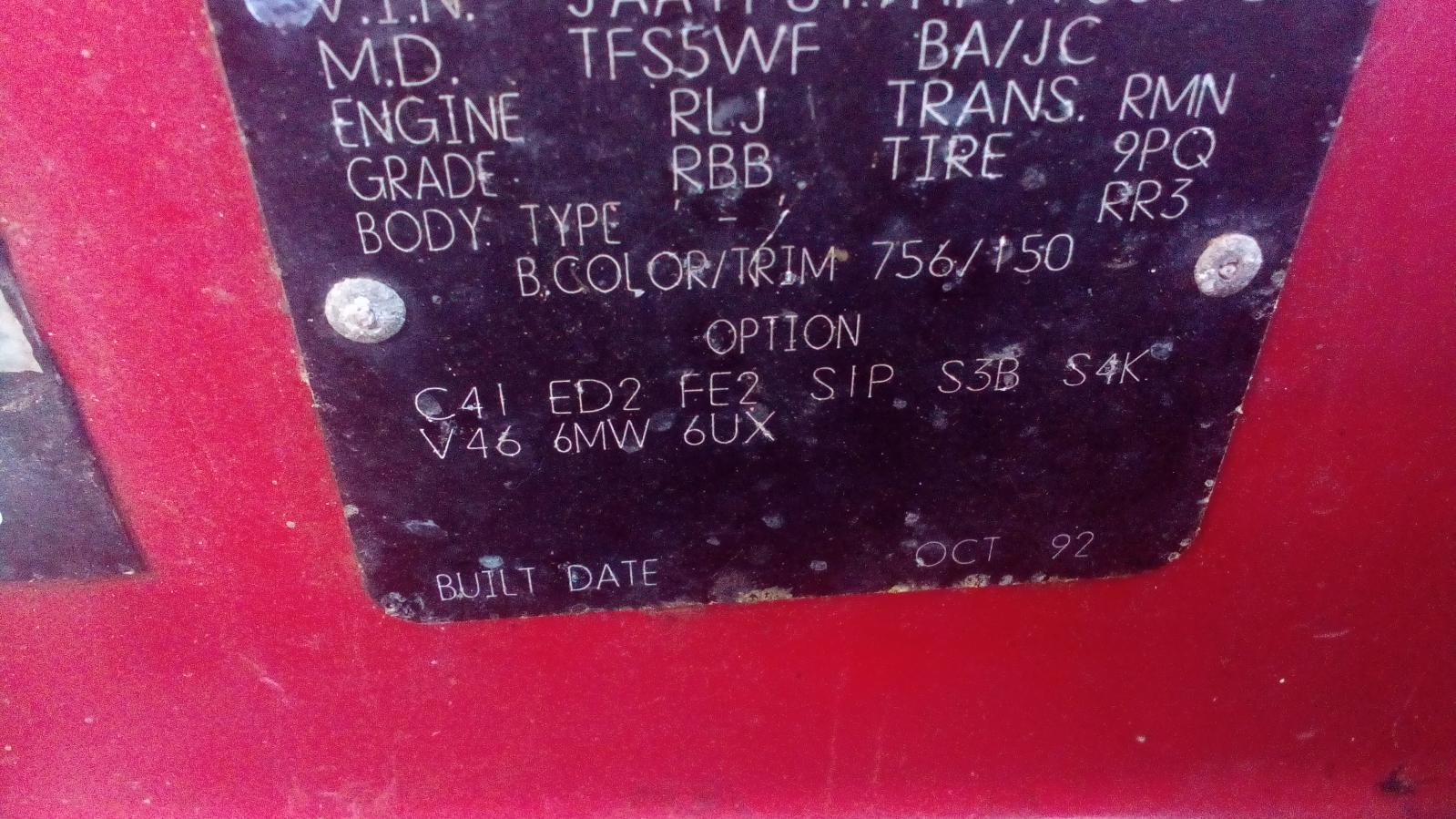View Auto part Trans/Gearbox Holden Rodeo 1993