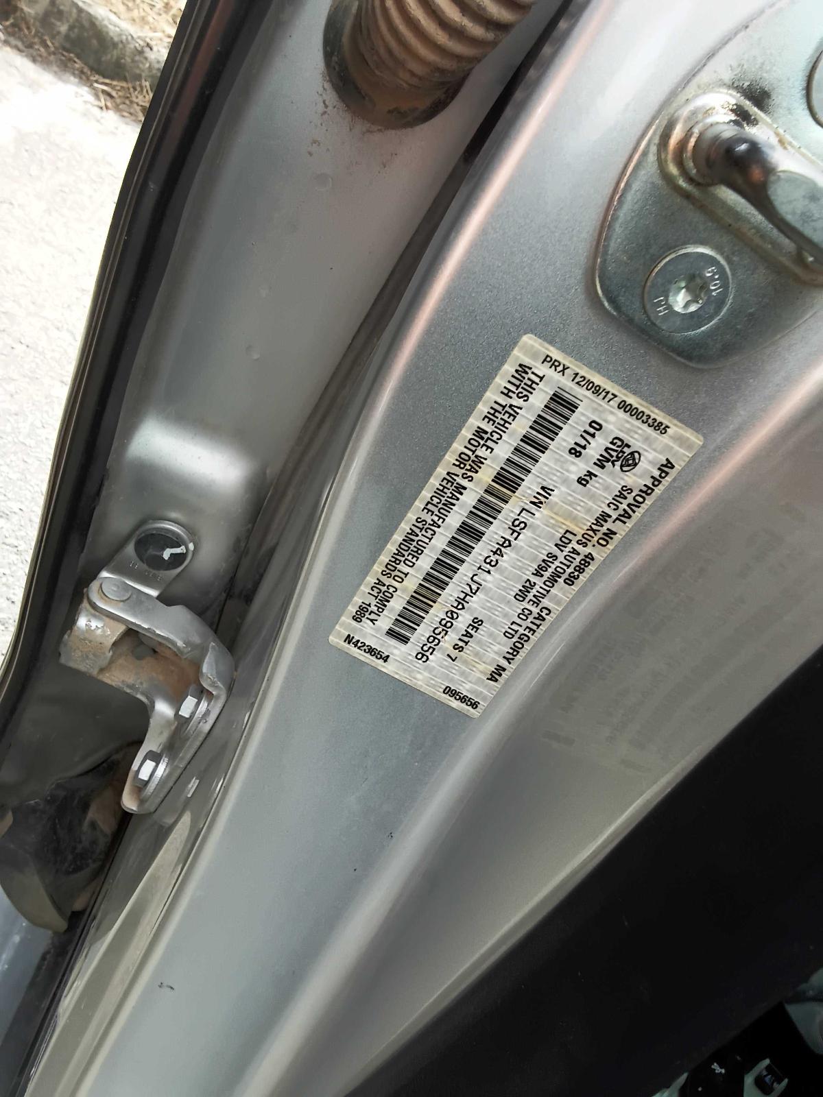 View Auto part Parcel Shelf Cargo Blind Ldv D90 2018