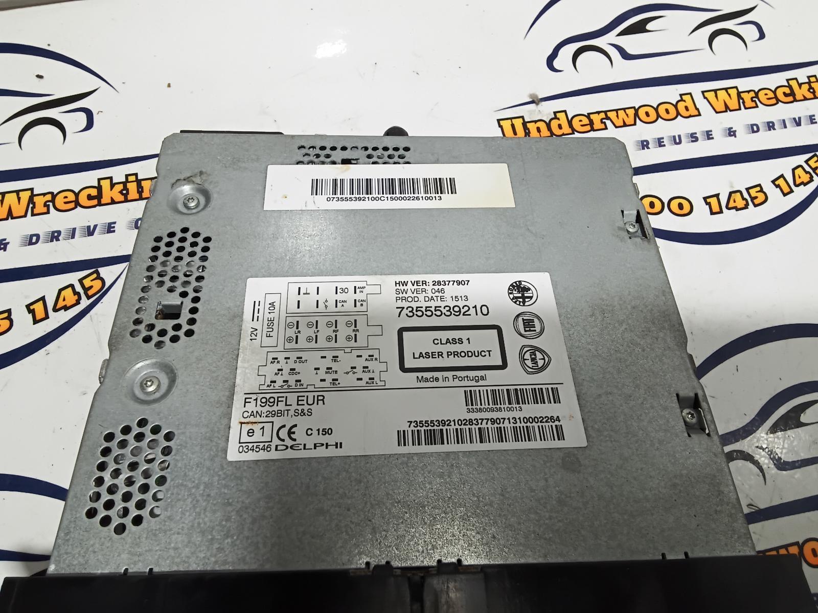 2014 Fiat Punto Radio/Cd/Dvd/Sat/Tv View Auto part Radio/Cd/Dvd/Sat/Tv Fiat Punto 2014