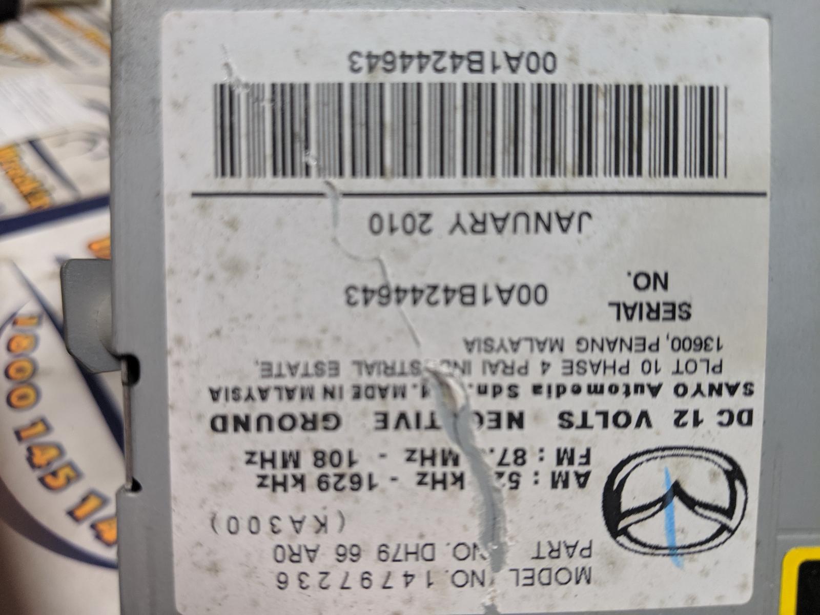 View Auto part Radio/Cd/Dvd/Sat/Tv Mazda 2 2010