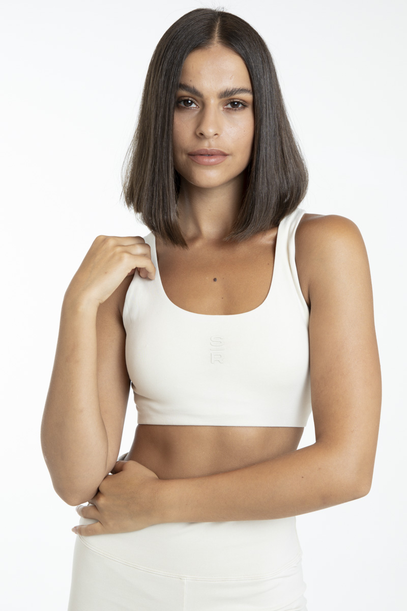 STYLERUNNER Siena Racer Back Crop Carbon Stylerunner