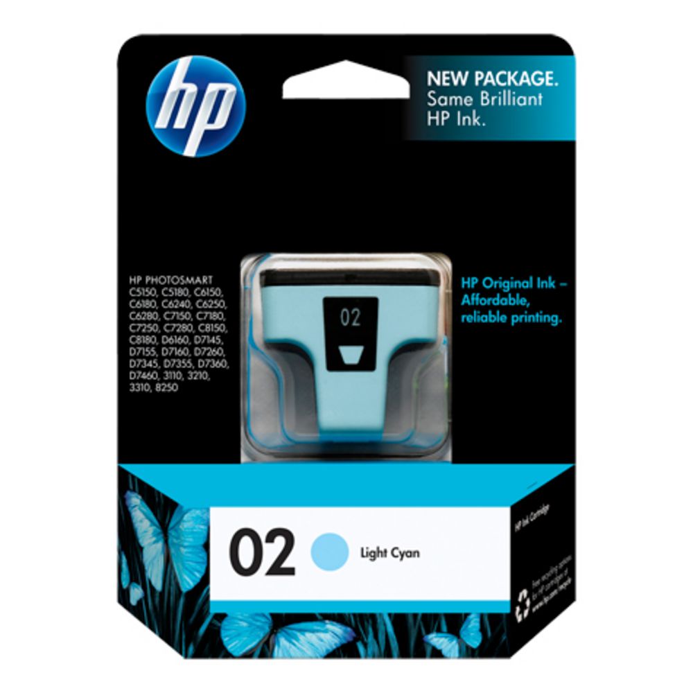 HP 02 Ink Cartridge Light Cyan
