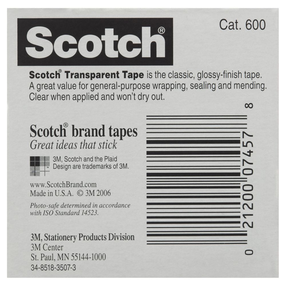 Scotch Transparent Adhesive Tape 19mm x 32.9m