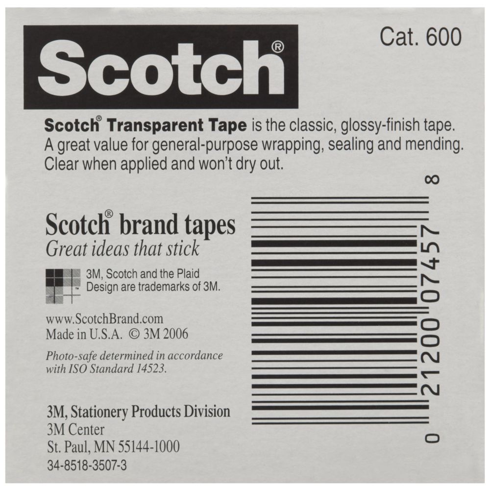 Scotch Transparent Adhesive Tape 19mm x 32.9m