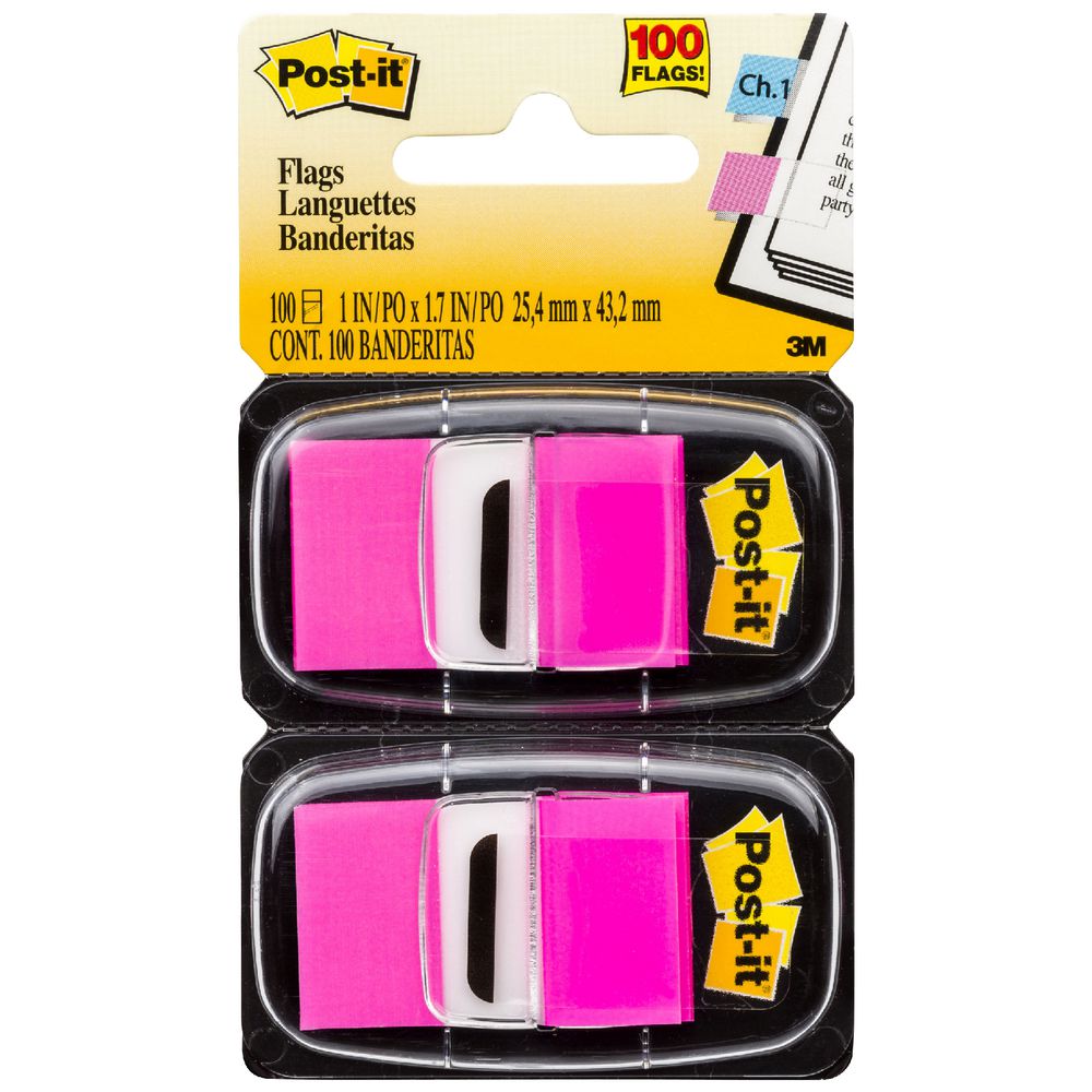 Post-it Flags Bright Pink 2 Pack