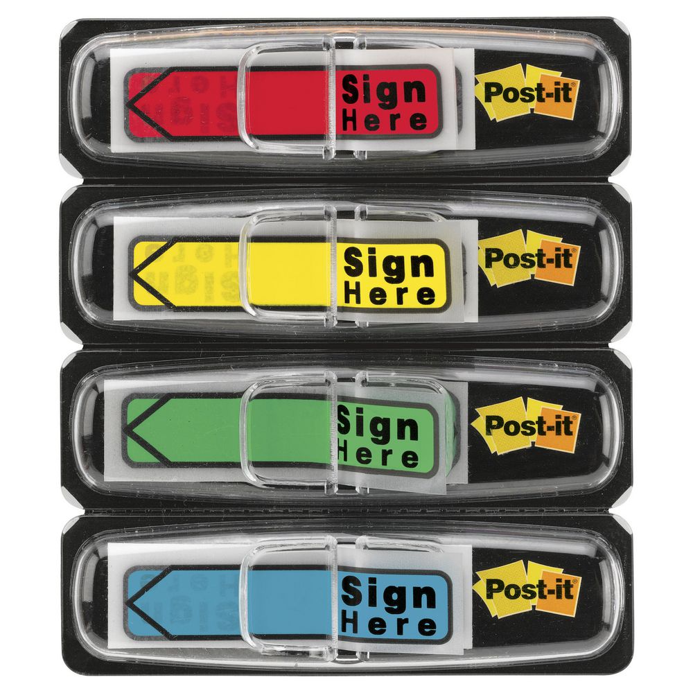 Post-it Mini Sign Here Flags 4 Pack