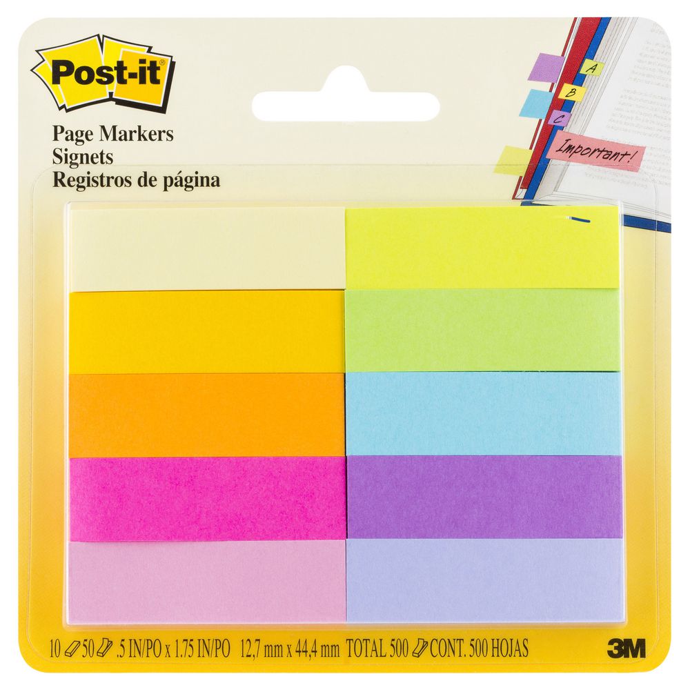Post-it Page Markers 12mm x 44mm Jaipur 10 Pack