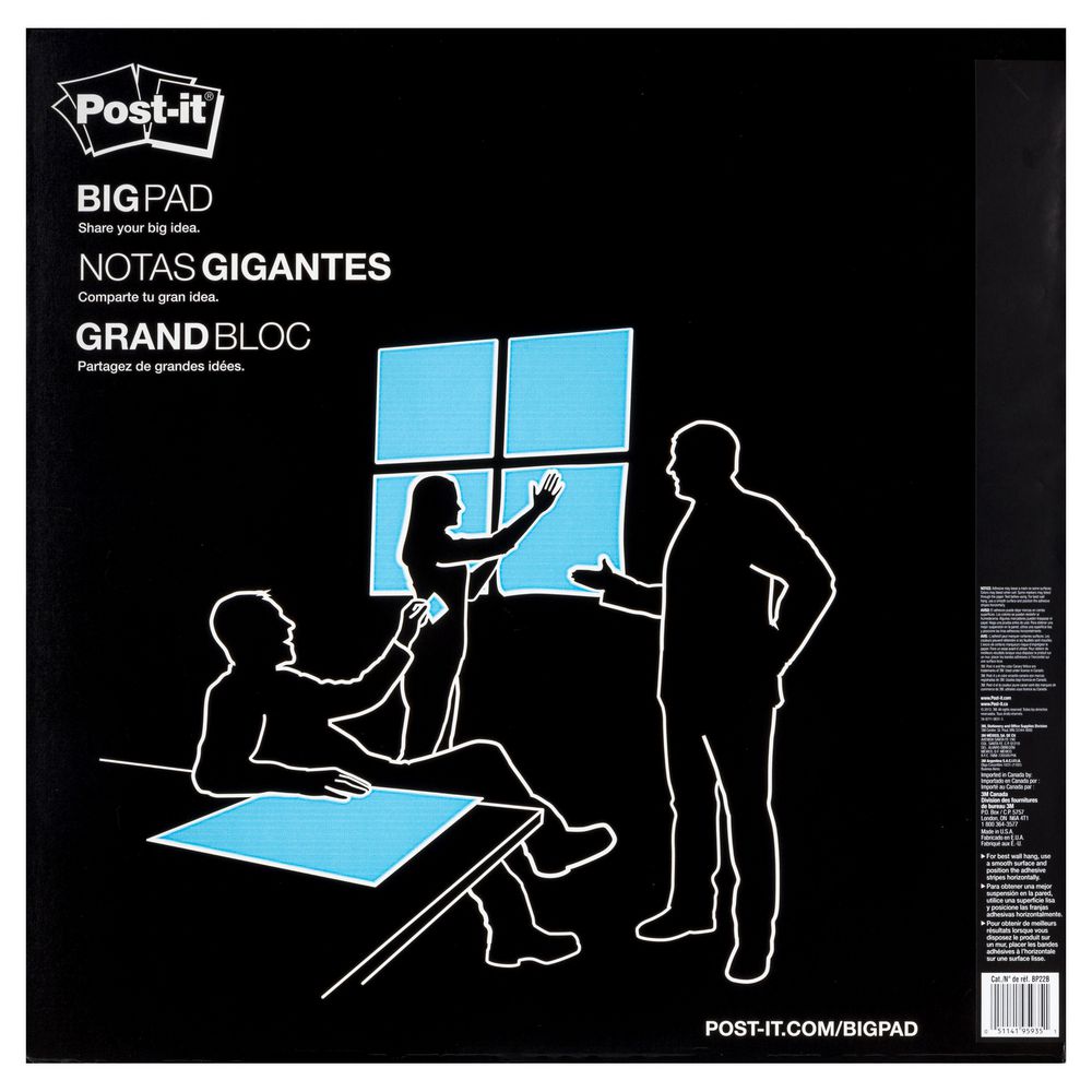 Post-it Big Pad 558 x 558mm Electric Blue 30 Sheet