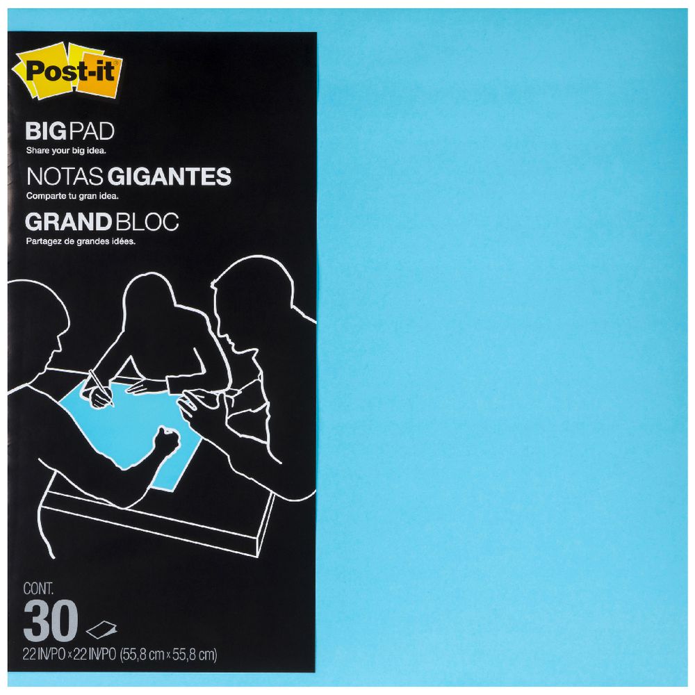 Post-it Big Pad 558 x 558mm Electric Blue 30 Sheet