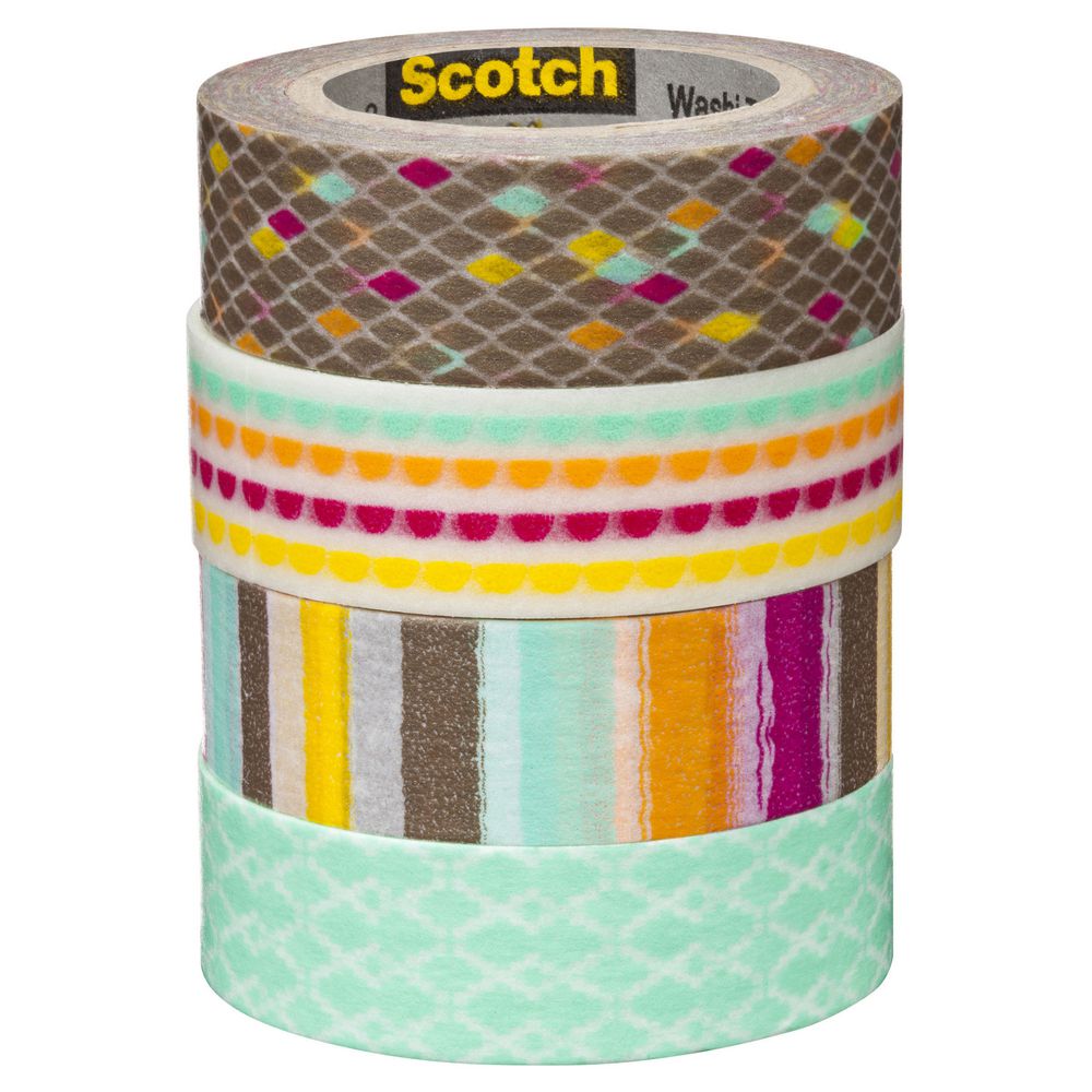Scotch Expressions Washi Tape 4 Pack Diamond Officeworks