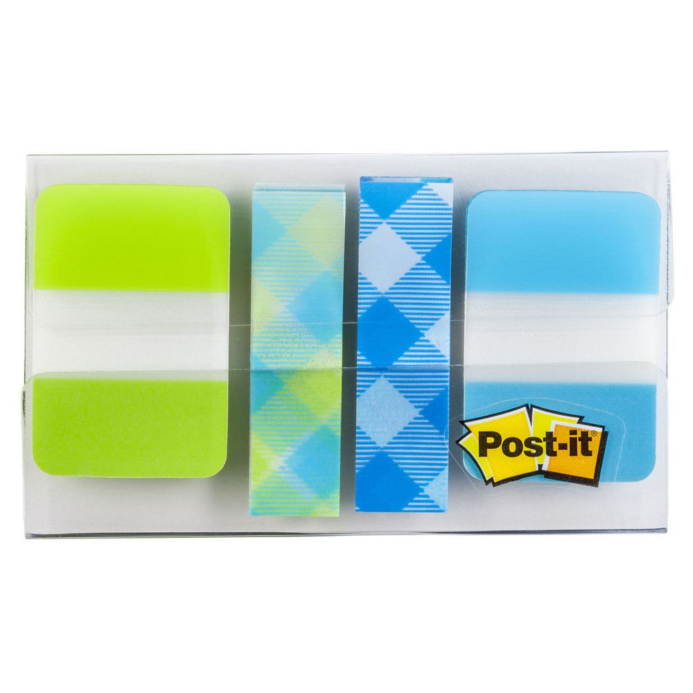 Post-it Pattern Collection Tabs and Flags Blue 4 Pack