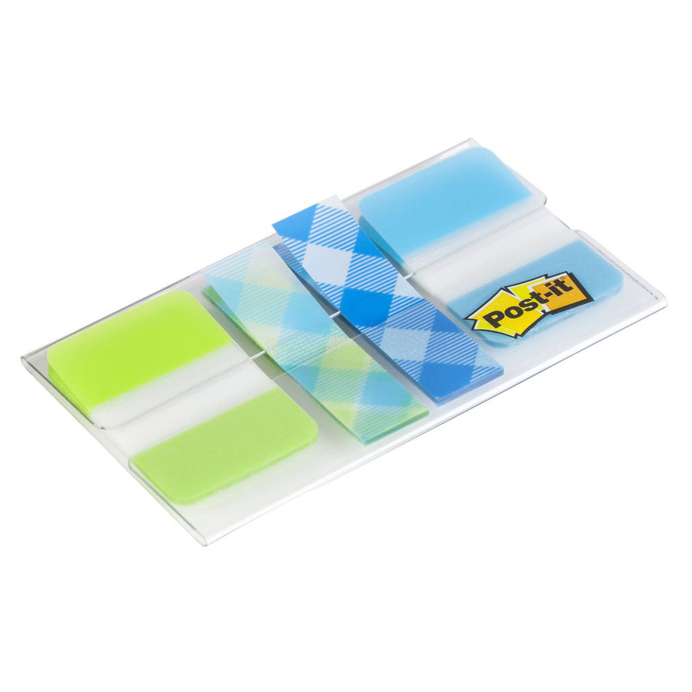 Post-it Pattern Collection Tabs and Flags Blue 4 Pack