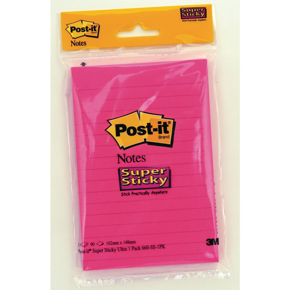 Post-it Super Sticky Lined Notes