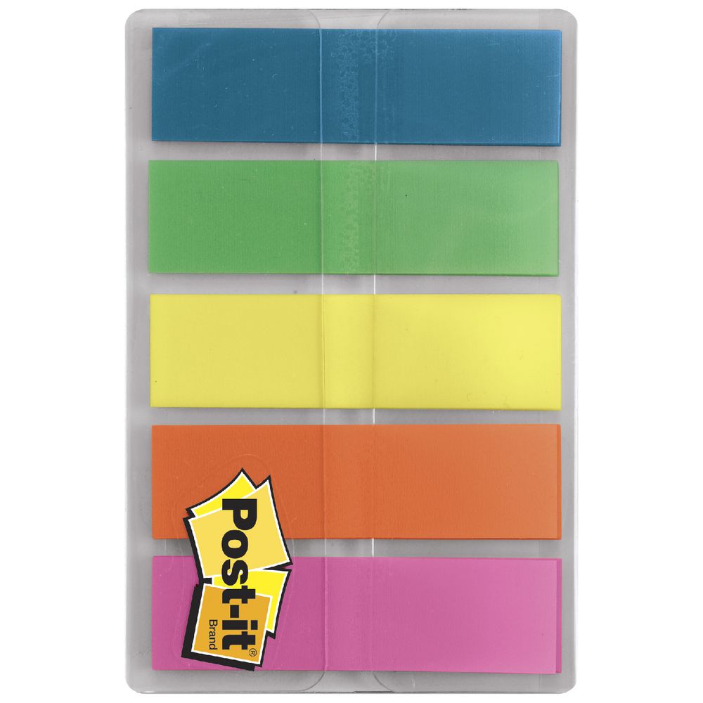 3M Post-it Translucent Flags Assorted 5 Pack