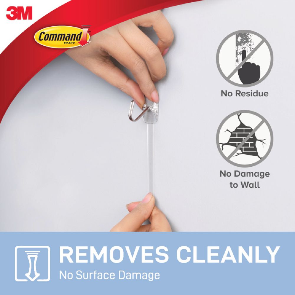 Command Small Utensil Hooks with Strips Clear