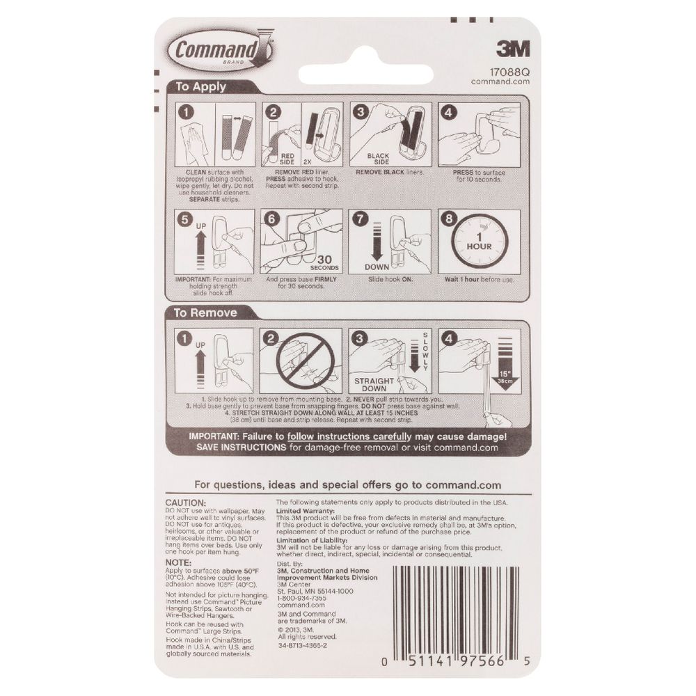 Command Quartz Jumbo Hook