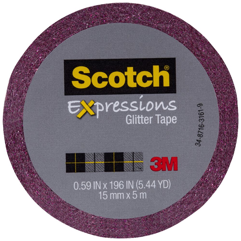 Scotch Expressions Glitter Tape 15mm x 5m Pink