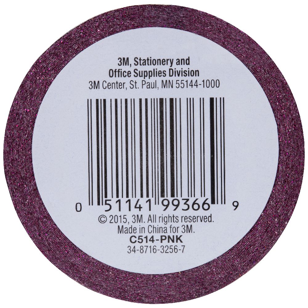 Scotch Expressions Glitter Tape 15mm x 5m Pink